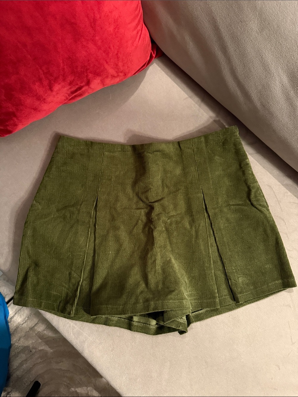 Olive Green Corduroy Skort